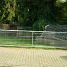 Tor einflügelig verzinkt Geländeanpassung