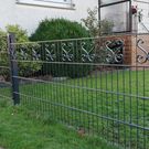 Schmuckzaun Herz Schnörkel anthrazit