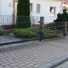 Tor Schmuckzaun Kreis Karo anthrazit 