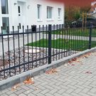 Ziergitter Senkrechtstäbe mit Kugel anthrazit 