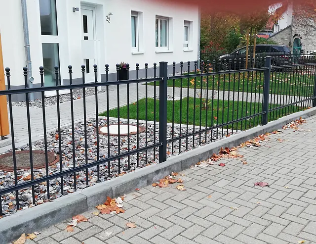 Ziergitter Senkrechtstäbe mit Kugel anthrazit 
