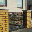 Schmuckzaun Herz Schnörkel anthrazit